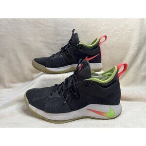 NIKE Paul George PG 2 Mens Black Athletic Basketball Shoes Sneakers Sz 8.5